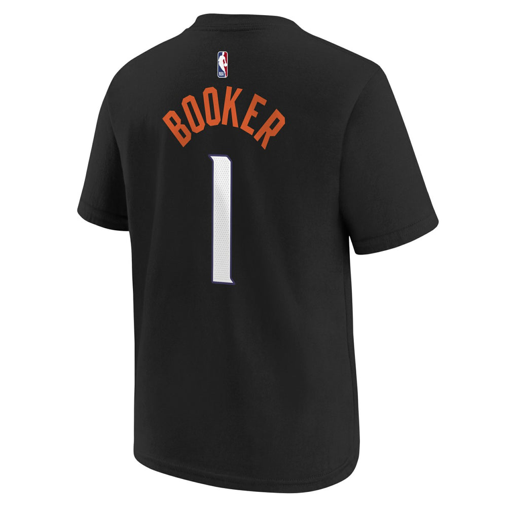 Black Devin Booker Phoenix Suns Youth 2025/26 City Edition Name & Number T-Shirt | NBA