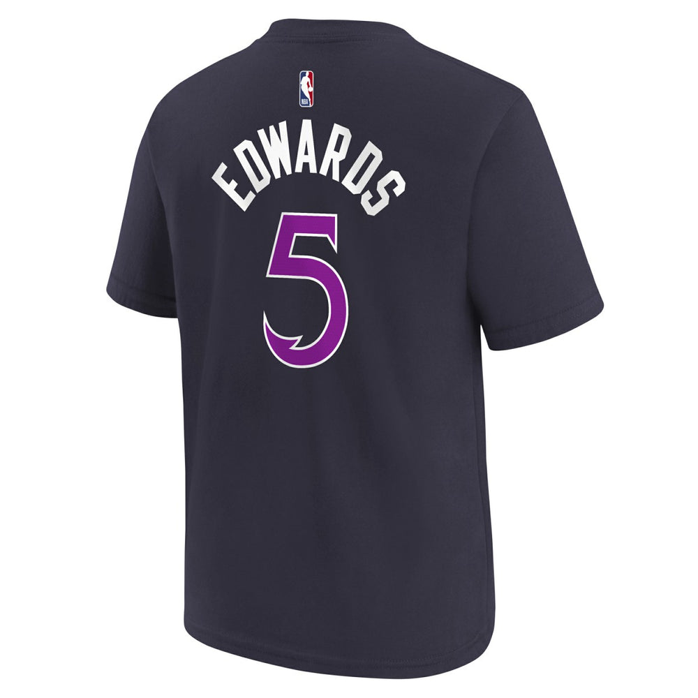 Purple Anthony Edwards Minnesota Timberwolves Youth 2025/26 City Edition Name & Number T-Shirt | NBA