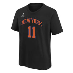Black Jalen Brunson New York Knicks Jordan Brand Youth Statement Edition Name & Number T-Shirt | NBA