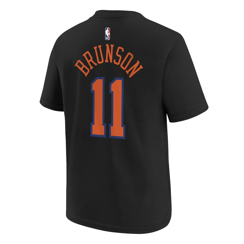 Black Jalen Brunson New York Knicks Jordan Brand Youth Statement Edition Name & Number T-Shirt | NBA