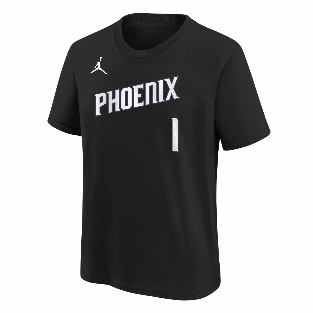 Black Devin Booker Phoenix Suns Jordan Brand Youth Statement Edition Name & Number T-Shirt | NBA