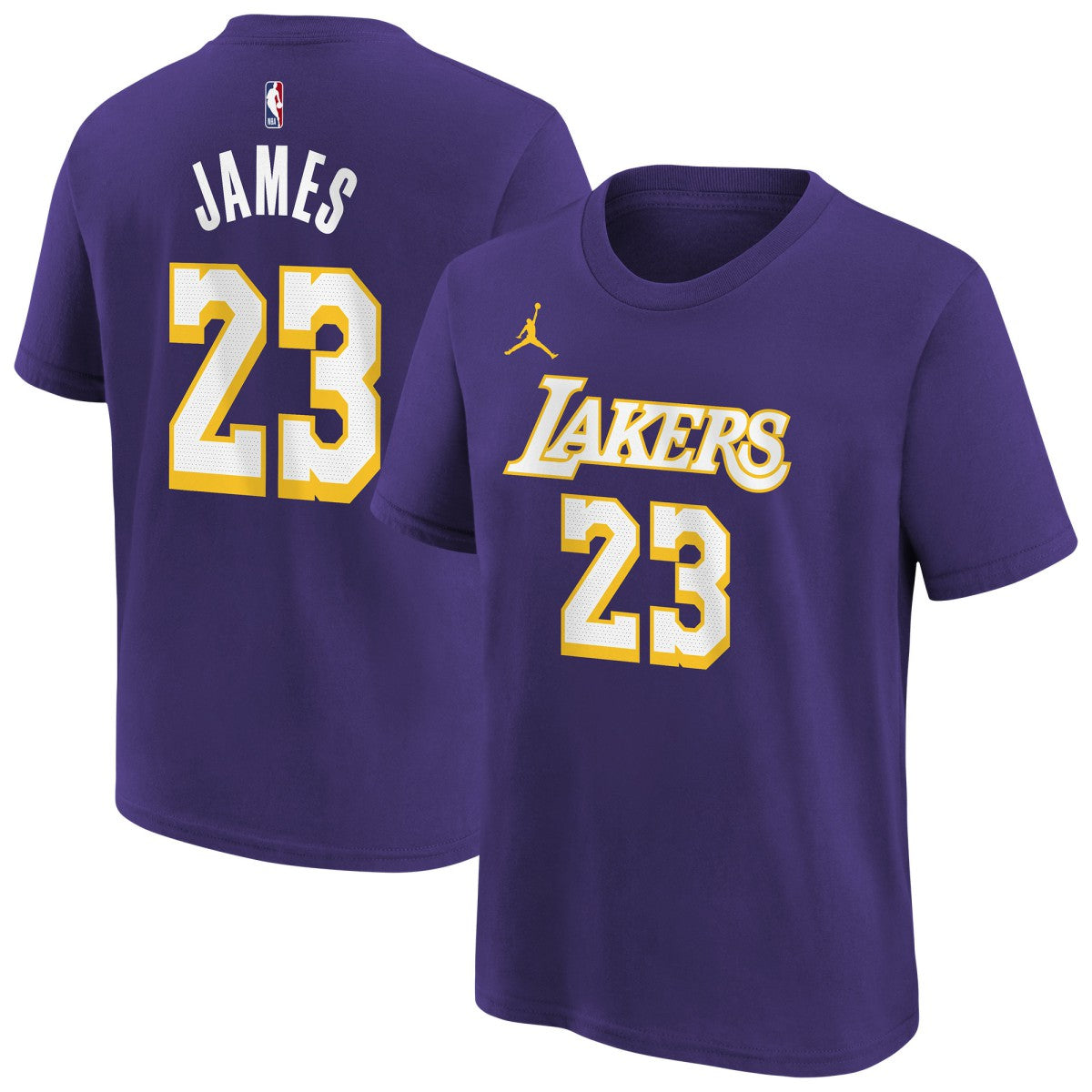 Purple LeBron James Los Angeles Lakers Jordan Brand Youth Statement Edition Name & Number T-Shirt | NBA