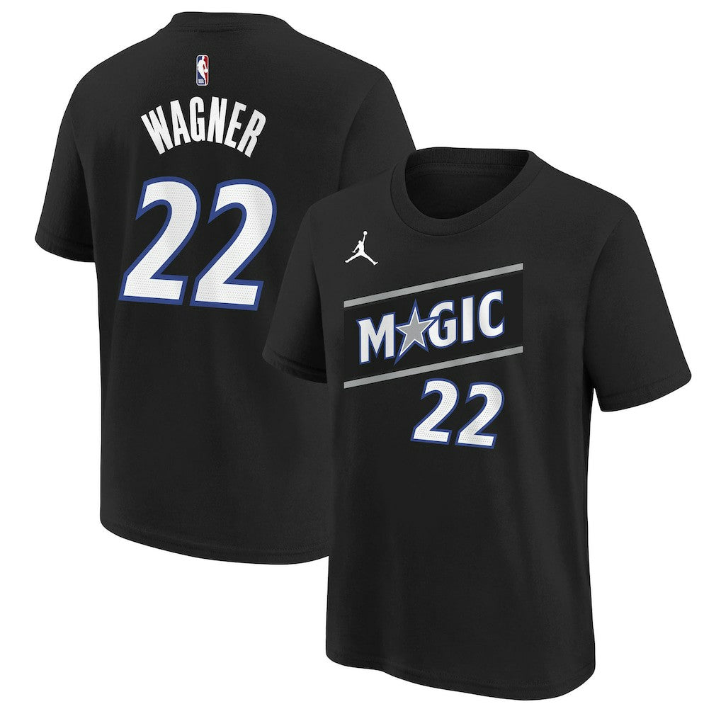 Black Franz Wagner Orlando Magic Jordan Brand Youth Statement Edition Name & Number T-Shirt | NBA