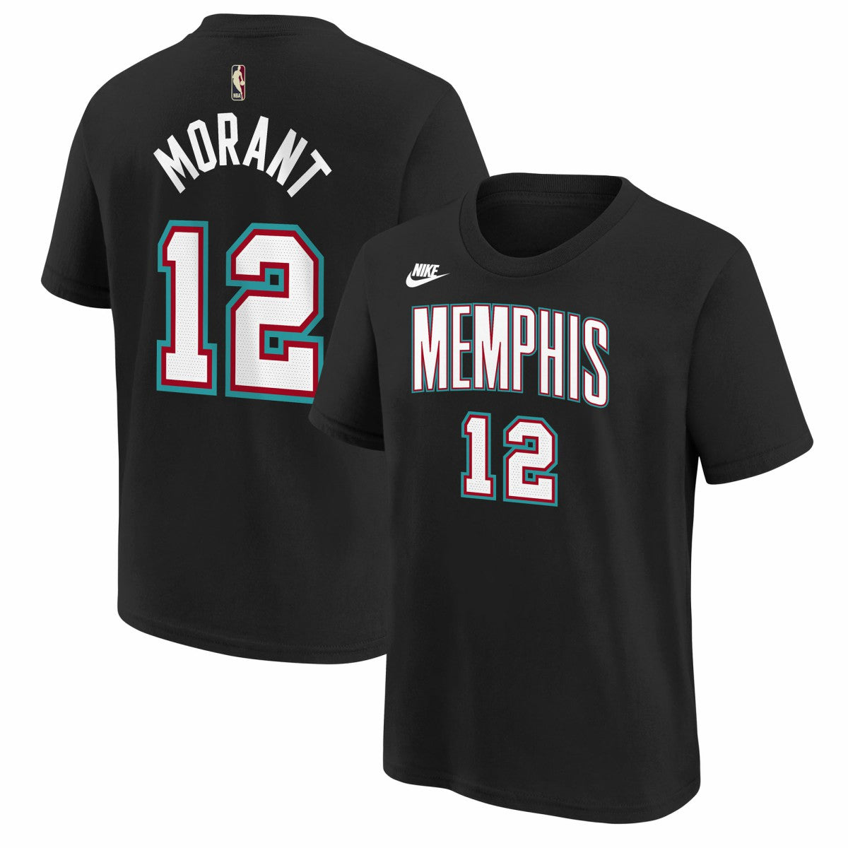 Black Ja Morant Memphis Grizzlies Youth Name & Number T-Shirt | NBA