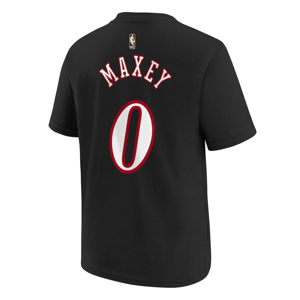 Black Tyrese Maxey Philadelphia 76ers Youth Name & Number T-Shirt | NBA