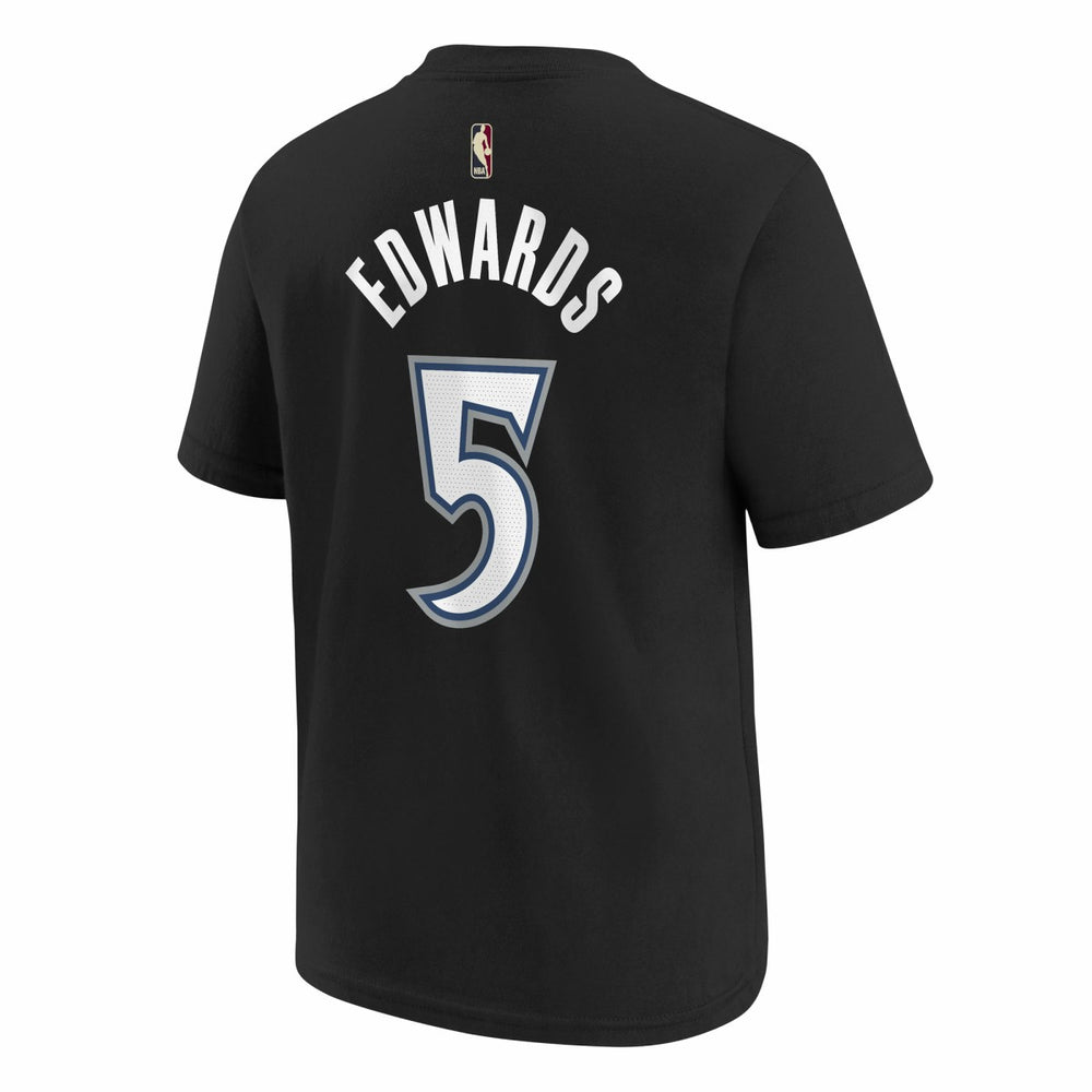 Black Anthony Edwards Minnesota Timberwolves Youth Name & Number T-Shirt | NBA