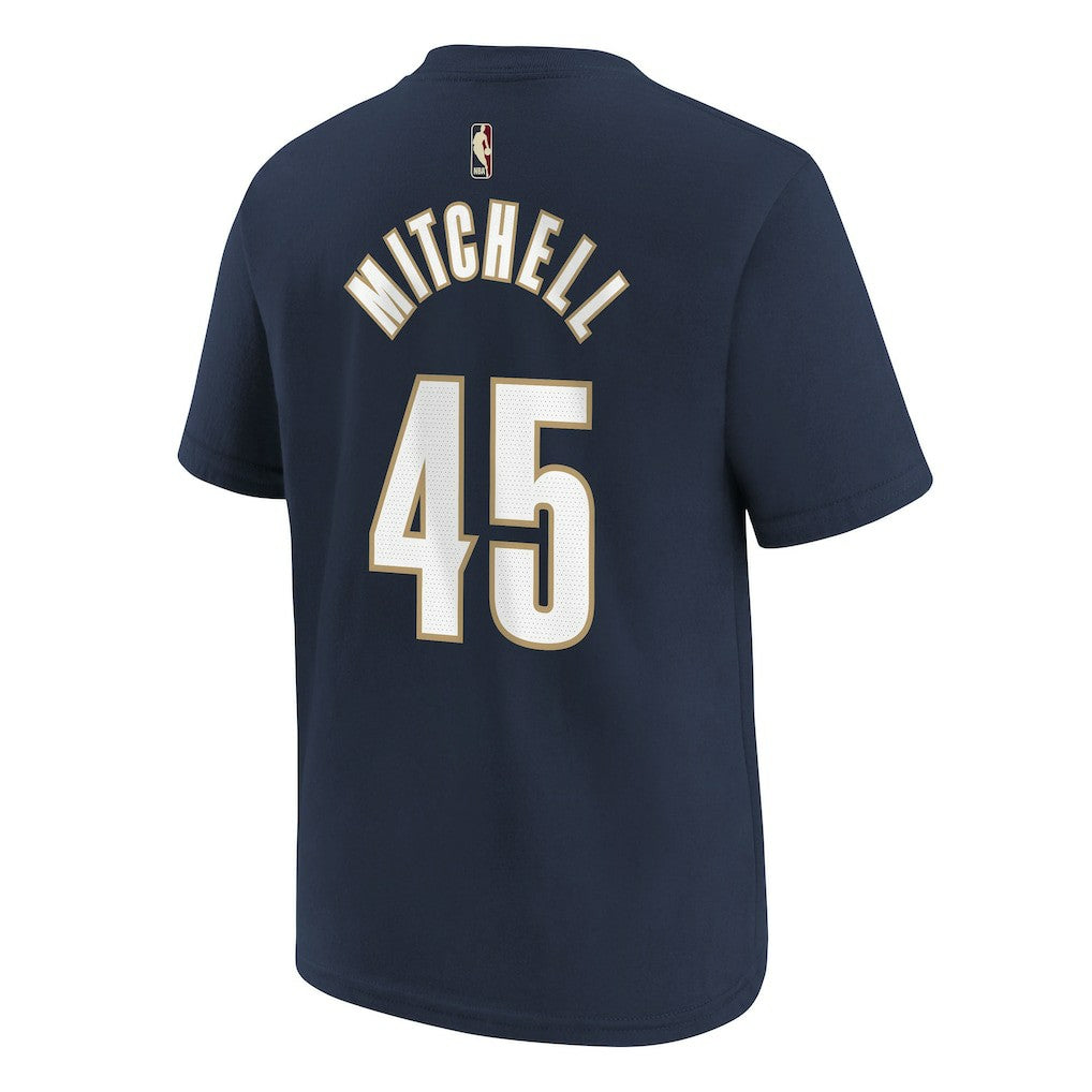 Navy Donovan Mitchell Cleveland Cavaliers Youth Name & Number T-Shirt sale | NBA