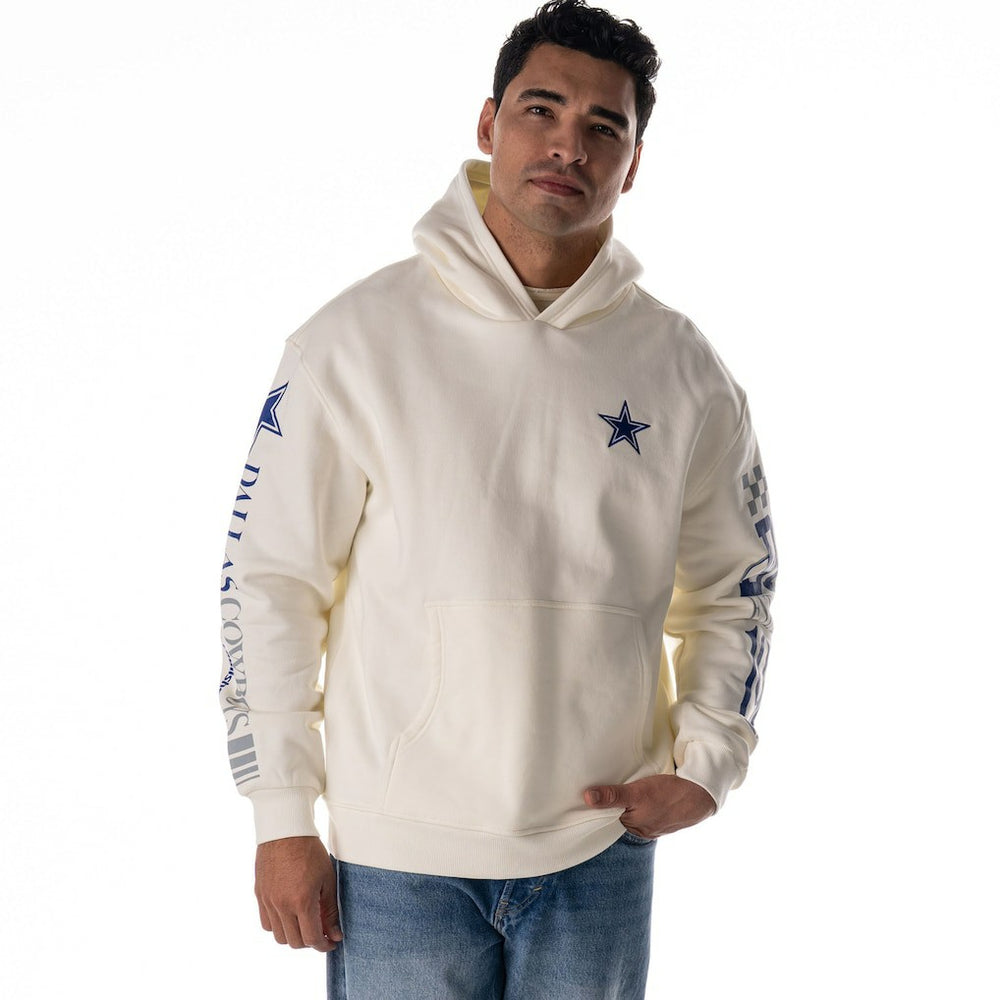 Dallas Cowboys The Wild Collective Unisex Stacked Graphic Sleeve Fleece Hoodie | NFL New