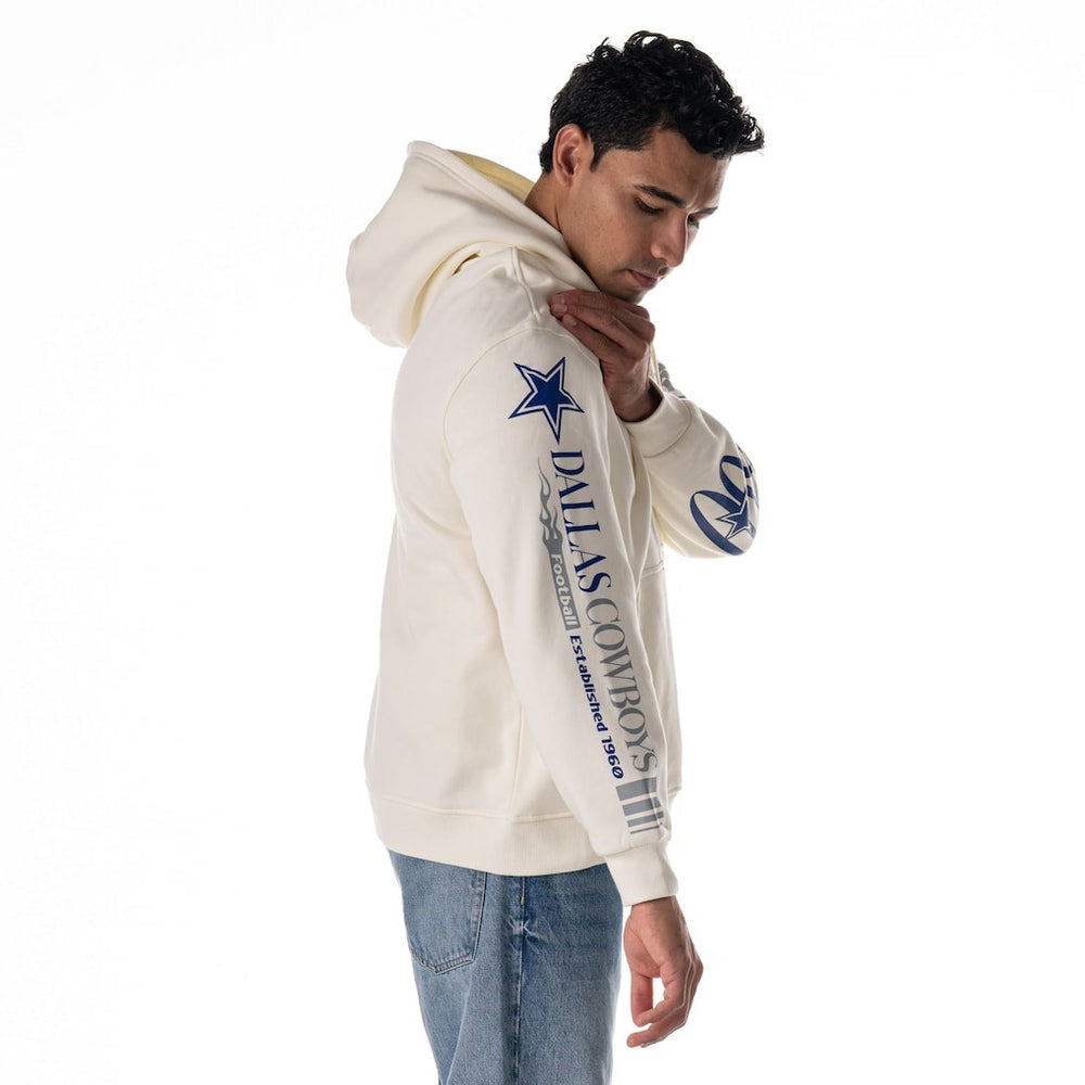 Dallas Cowboys The Wild Collective Unisex Stacked Graphic Sleeve Fleece Hoodie | NFL New