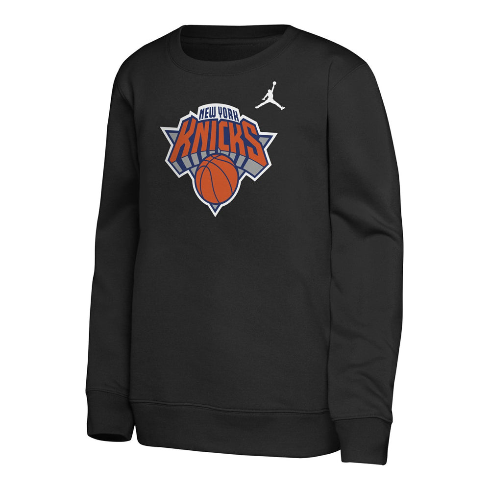 Black New York Knicks Jordan Brand Youth Courtside Statement Edition Sweatshirt | NBA
