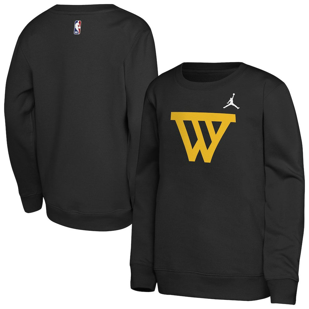 Black Golden State Warriors Jordan Brand Youth Courtside Statement Edition Sweatshirt sale | NBA