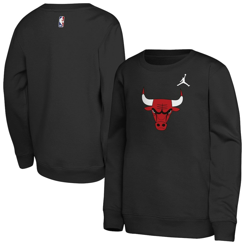 Black Chicago Bulls Jordan Brand Youth Courtside Statement Edition Sweatshirt | NBA