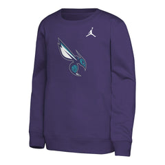 Purple Charlotte Hornets Jordan Brand Youth Courtside Statement Edition Sweatshirt | NBA