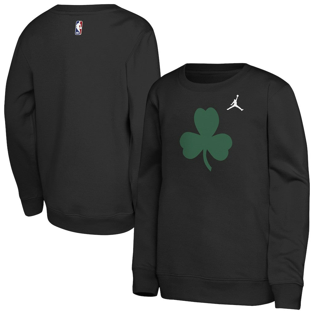 Black Boston Celtics Jordan Brand Youth Courtside Statement Edition Sweatshirt | NBA