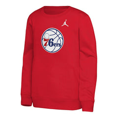 Red Philadelphia 76ers Jordan Brand Youth Courtside Statement Edition Sweatshirt | NBA