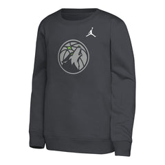 Gray Minnesota Timberwolves Jordan Brand Youth Courtside Statement Edition Sweatshirt | NBA