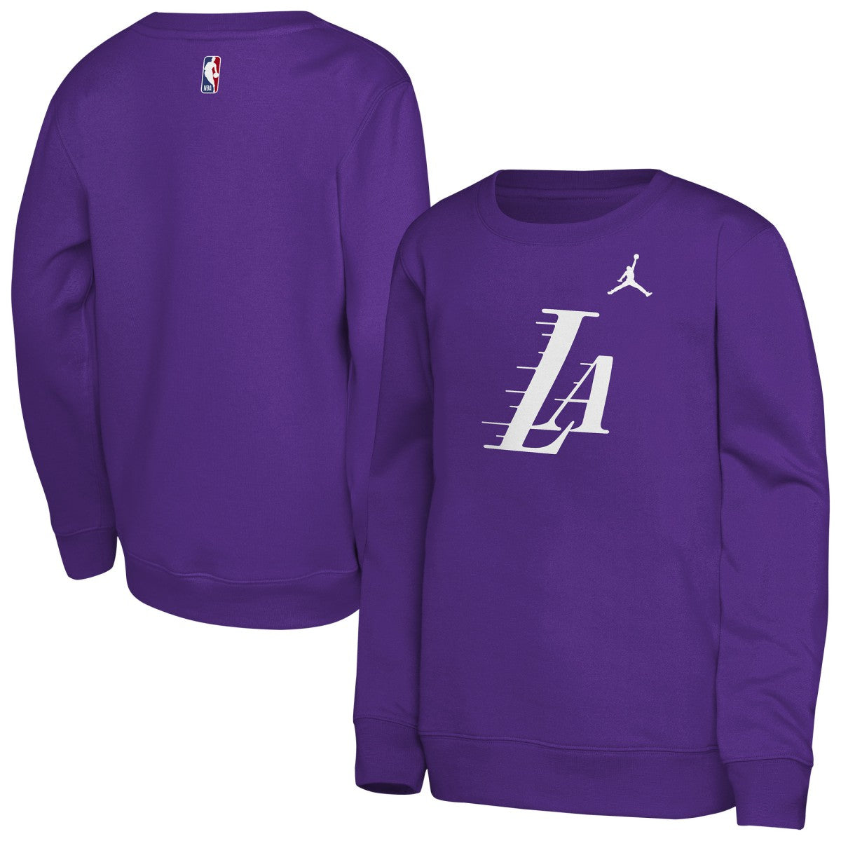 Purple Los Angeles Lakers Jordan Brand Youth Courtside Statement Edition Sweatshirt | NBA