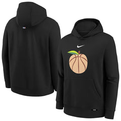 Black Atlanta Hawks Youth 2025/26 City Edition Club Fleece Pullover Hoodie | NBA