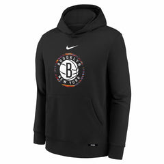 Black Brooklyn Nets Youth 2025/26 City Edition Club Fleece Pullover Hoodie | NBA