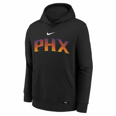 Black Phoenix Suns Youth 2025/26 City Edition Club Fleece Pullover Hoodie | NBA