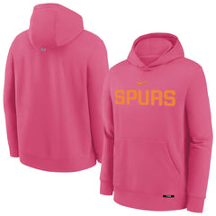 Pink San Antonio Spurs Youth 2025/26 City Edition Club Fleece Pullover Hoodie | NBA