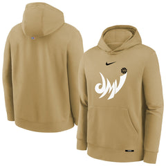 Tan Washington Wizards Youth 2025/26 City Edition Club Logo Fleece Hoodie | NBA
