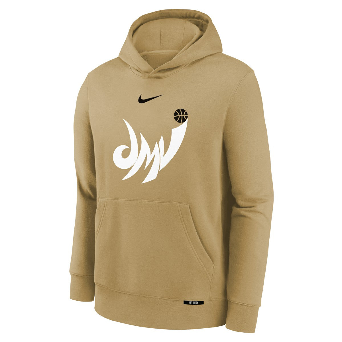 Tan Washington Wizards Youth 2025/26 City Edition Club Logo Fleece Hoodie | NBA