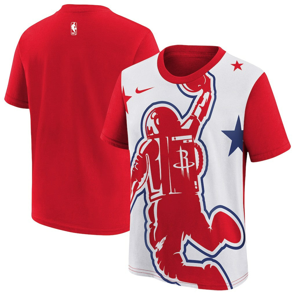 Red/White Houston Rockets Youth 2025/26 City Edition Max90 T-Shirt | NBA