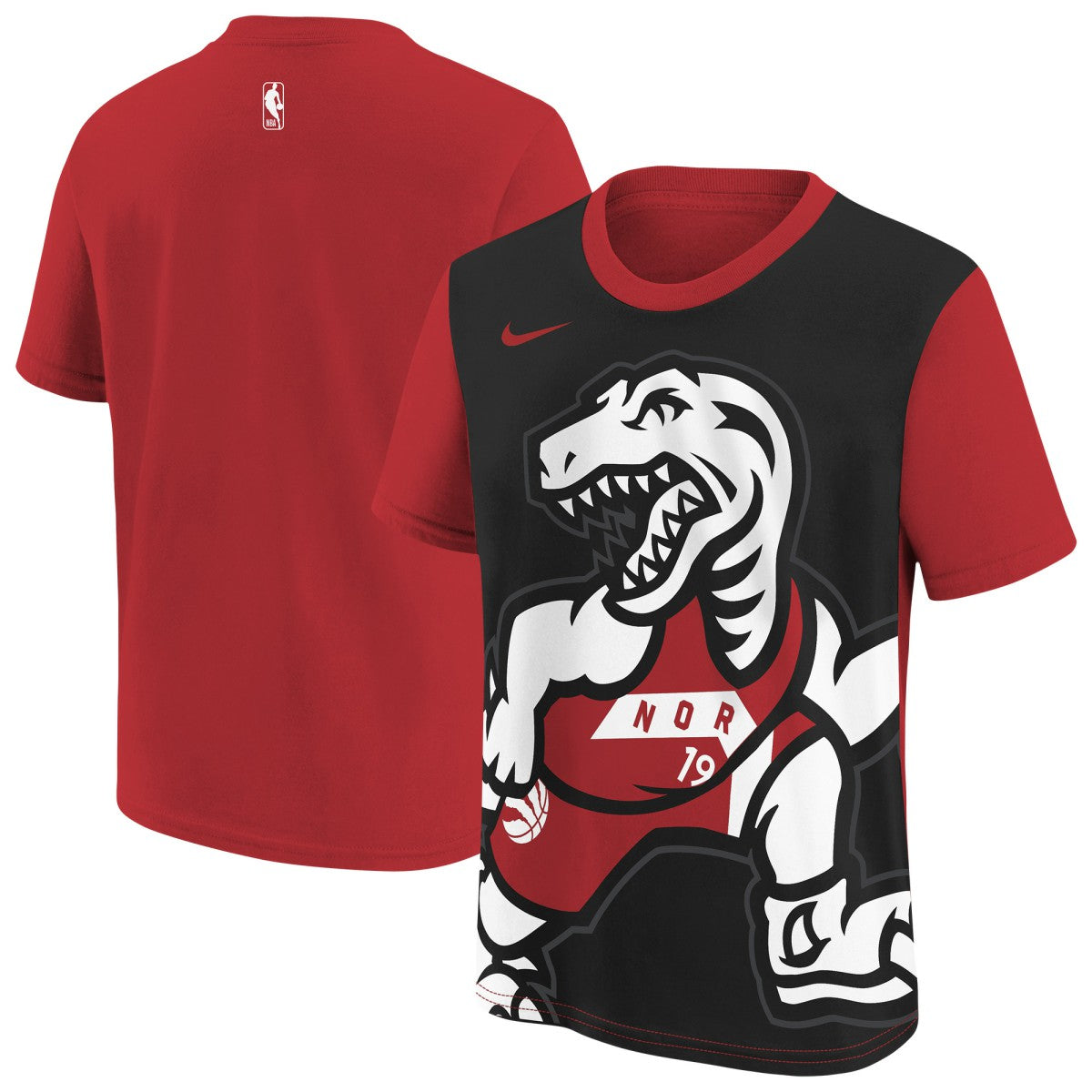 Red/Black Toronto Raptors Youth 2025/26 City Edition Max90 T-Shirt | NBA