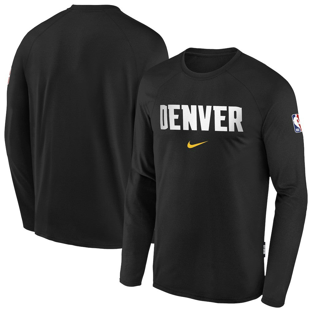 Black Denver Nuggets Youth 2025/26 City Edition Dri-Fit Long Sleeve Game Top sale | NBA