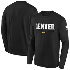 Black Denver Nuggets Youth 2025/26 City Edition Dri-Fit Long Sleeve Game Top sale | NBA