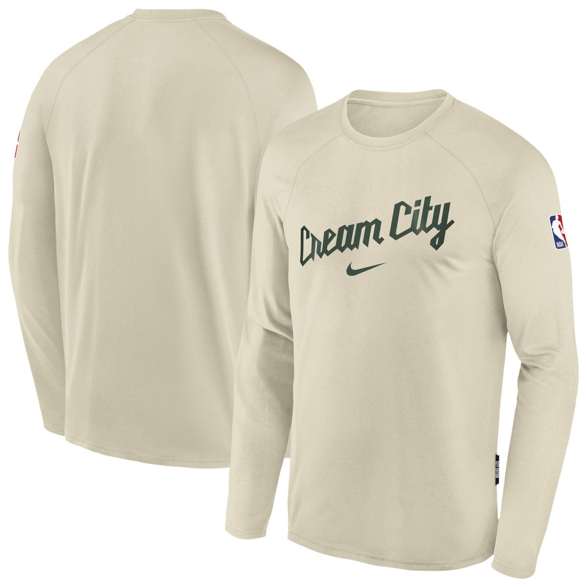 White Milwaukee Bucks Youth 2025/26 City Edition Dri-Fit Long Sleeve Game Top | NBA