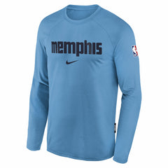 Light Blue Memphis Grizzlies Youth 2025/26 City Edition Dri-Fit Long Sleeve Game Top | NBA