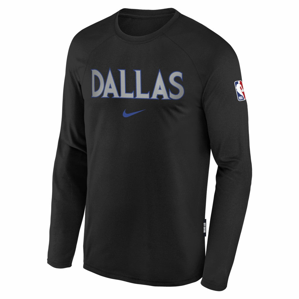 Black Dallas Mavericks Youth 2025/26 City Edition Dri-Fit Long Sleeve Game Top sale | NBA