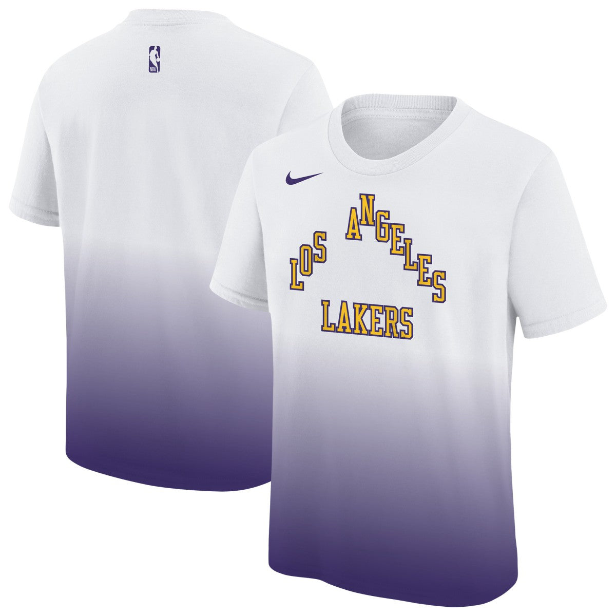 White/Purple Los Angeles Lakers Youth 2025/26 City Edition Max90 T-Shirt | NBA