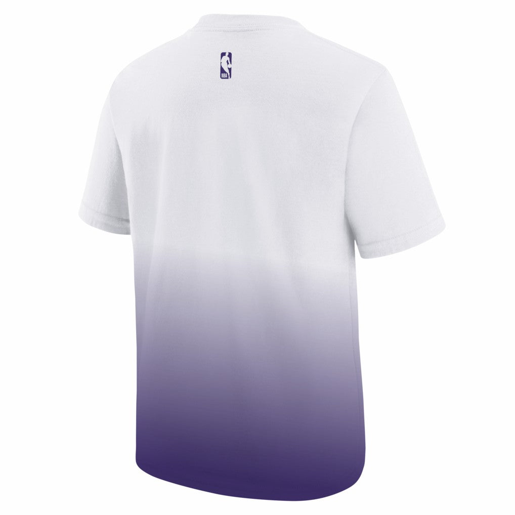White/Purple Los Angeles Lakers Youth 2025/26 City Edition Max90 T-Shirt | NBA