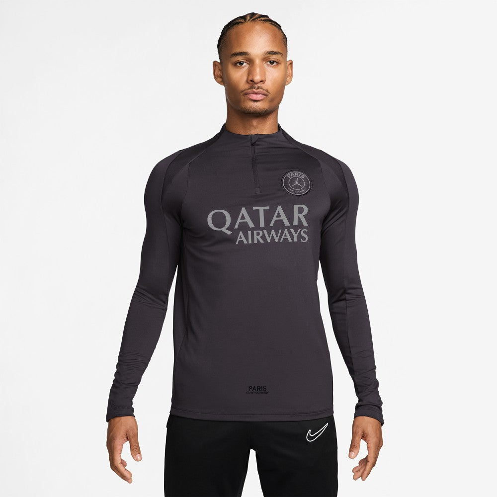 Paris Saint-Germain Strike Drill Quarter-Zip Long Sleeve Dri-FIT Top