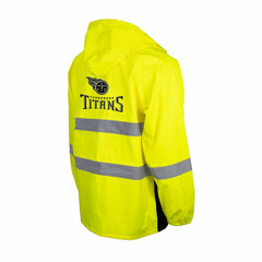 Tennessee Titans Hi-Vis Safety Waterproof Rainshell Full-Zip Hooded Jacket | NFL US