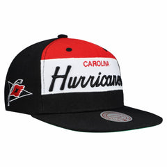 Carolina Hurricanes Mitchell & Ness Retro Script Colorblock Snapback Hat -  NHL Hats