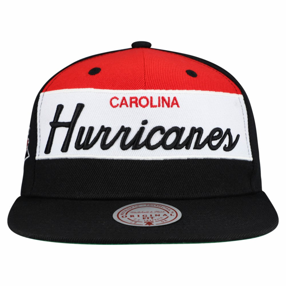 Carolina Hurricanes Mitchell & Ness Retro Script Colorblock Snapback Hat -  NHL Hats