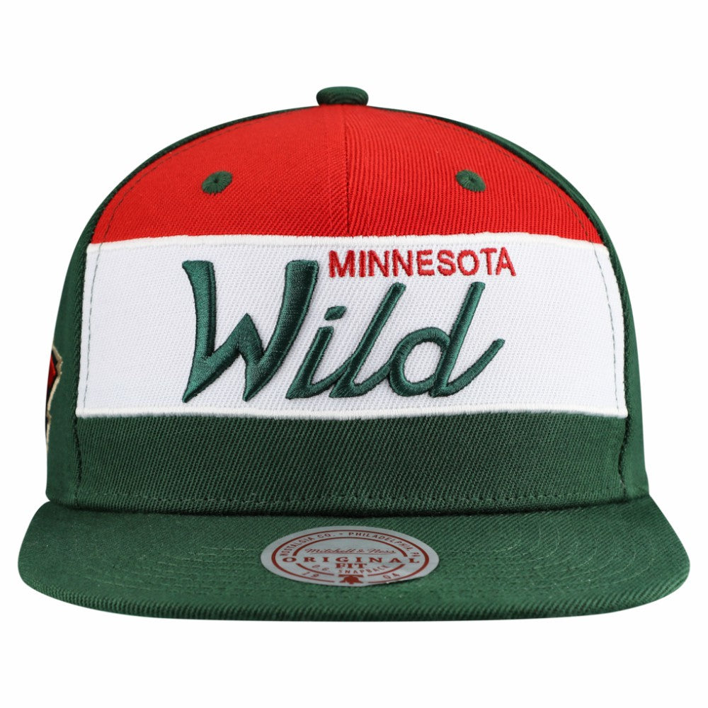 Minnesota Wild Mitchell & Ness Retro Script Colorblock Snapback Hat -  NHL Hats