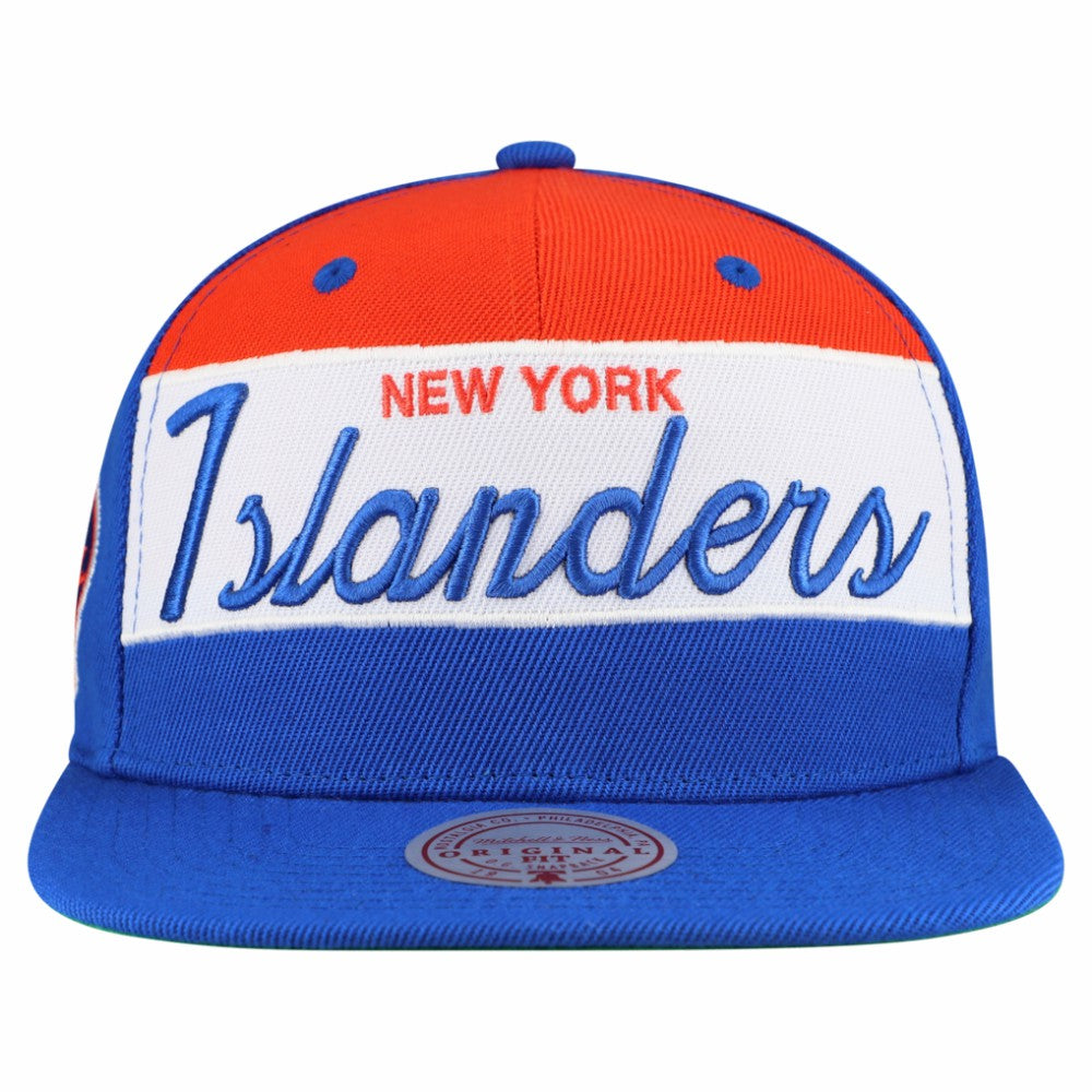 New York Islanders Mitchell & Ness Retro Script Colorblock Snapback Hat -  NHL Hats