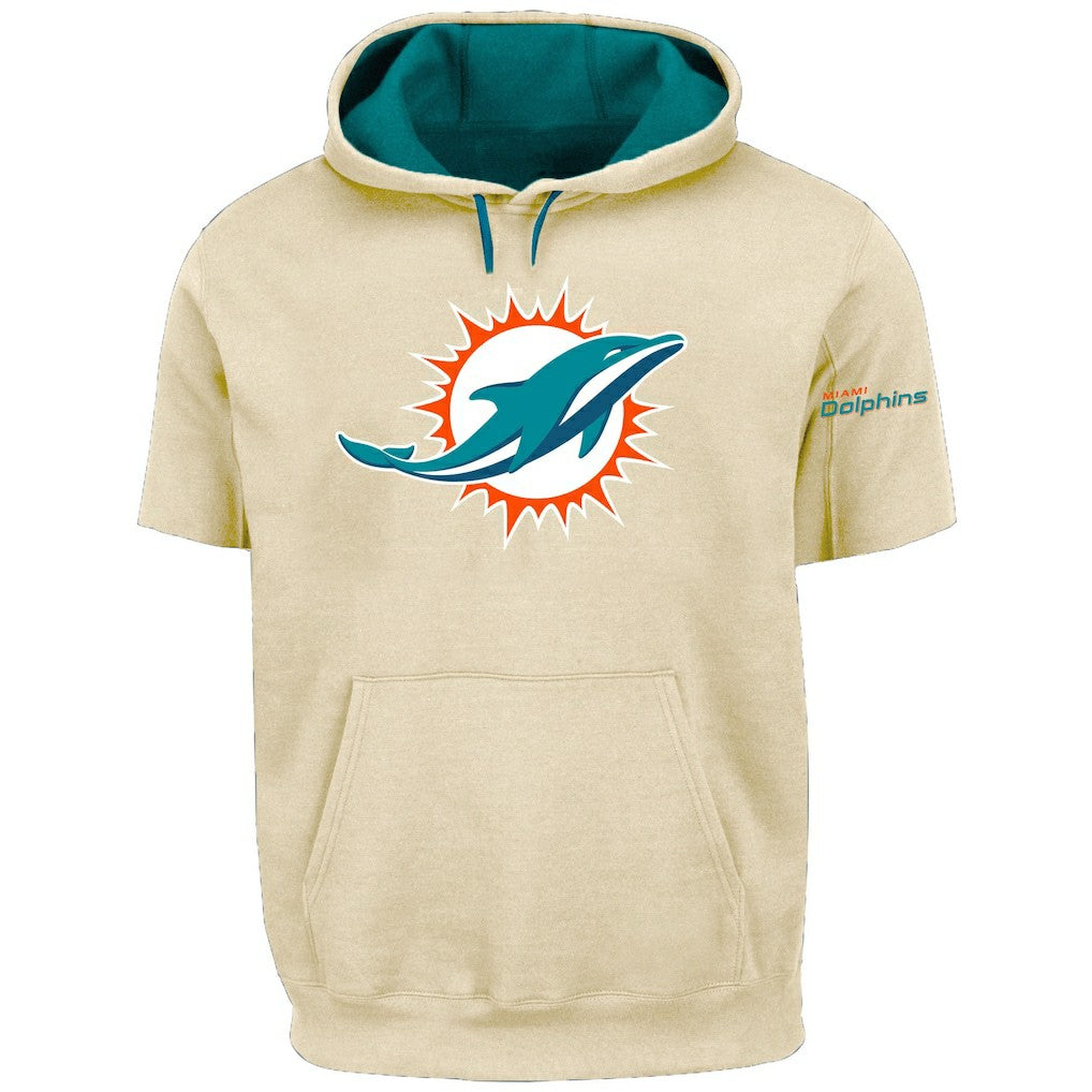 Miami Dolphins Profile Big & Tall Chest Print and Logo Short Sleeve Pullover Hoodie | NFL Near me