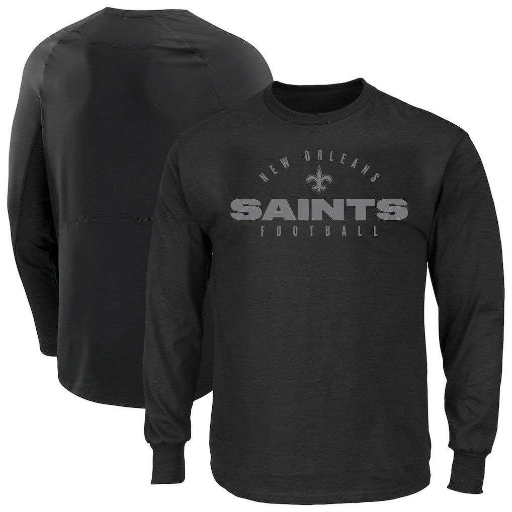 New Orleans Saints Big & Tall Coverage Scheme Long Sleeve T-Shirt | NFL Discount