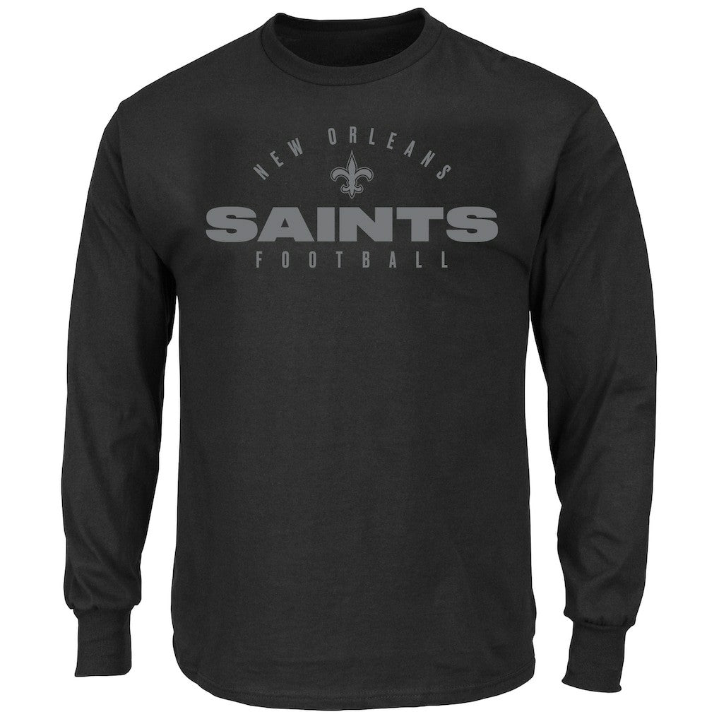 New Orleans Saints Big & Tall Coverage Scheme Long Sleeve T-Shirt | NFL Discount