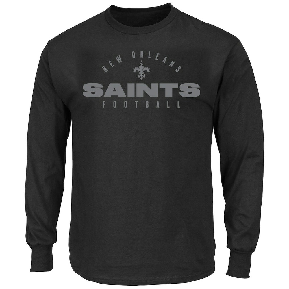 New Orleans Saints Big & Tall Coverage Scheme Long Sleeve T-Shirt | NFL Discount