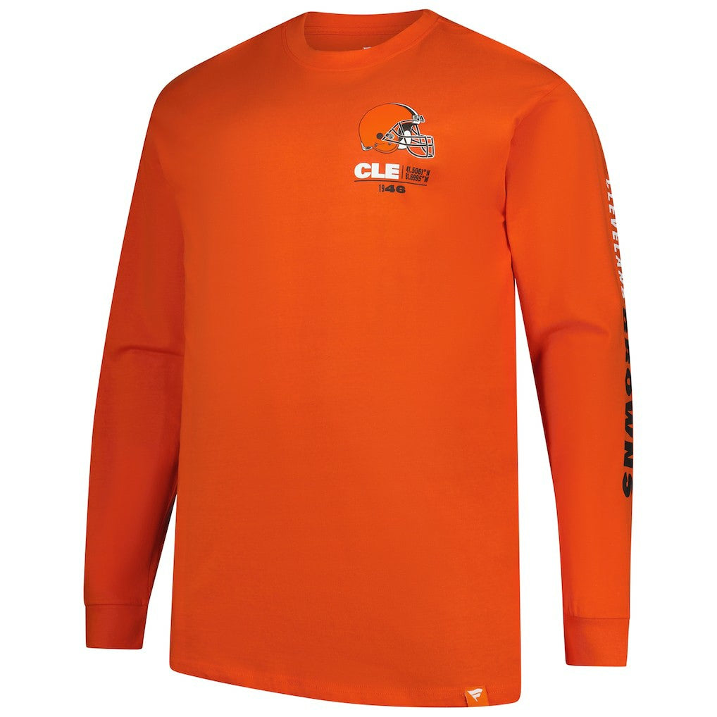 Cleveland Browns Big & Tall Clock Management Legacy Long Sleeve T-Shirt | NFL Online