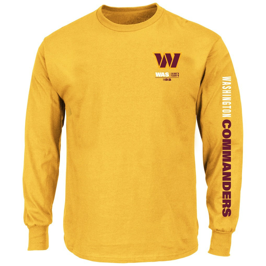 Washington Commanders Big & Tall Clock Management Legacy Long Sleeve T-Shirt | NFL Discount