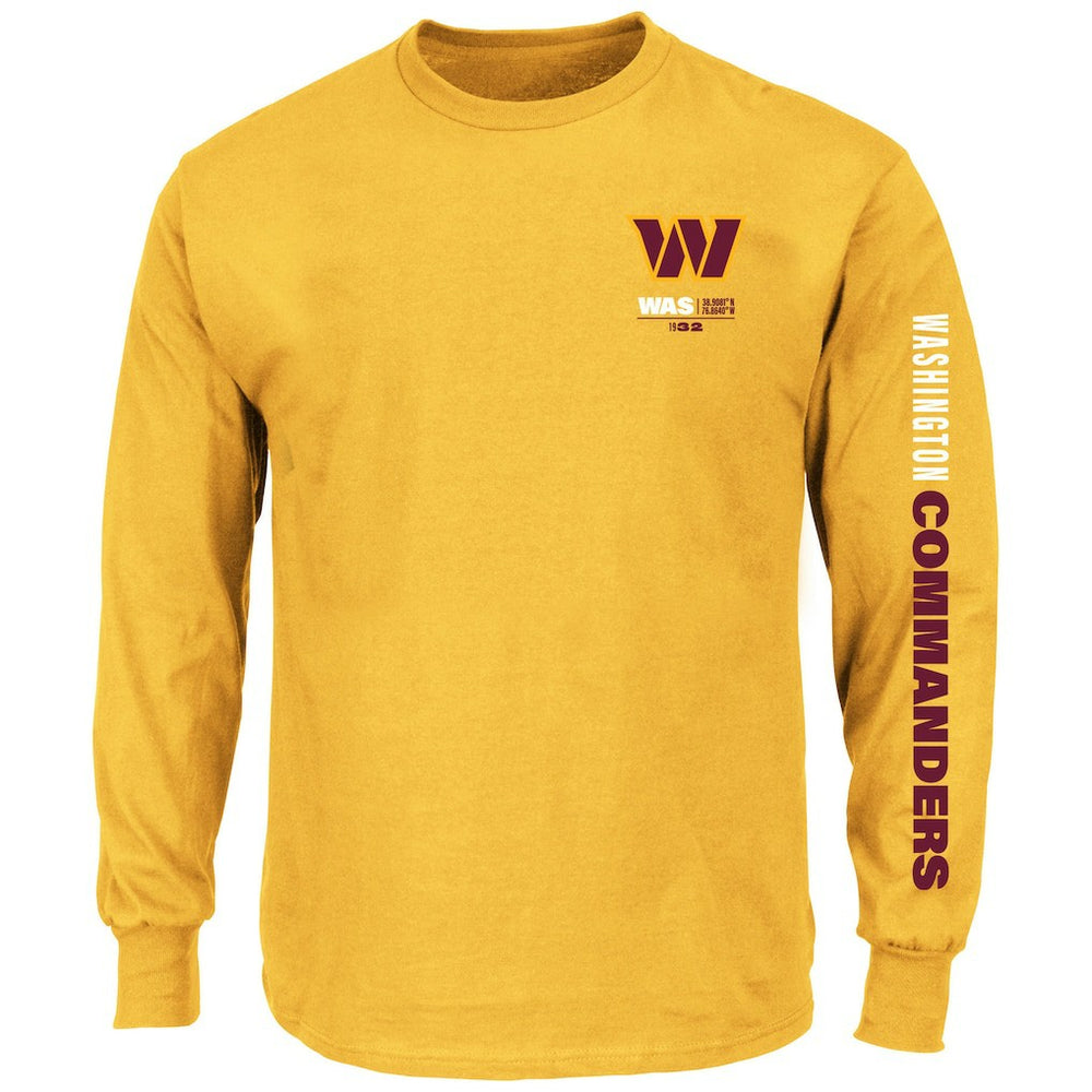 Washington Commanders Big & Tall Clock Management Legacy Long Sleeve T-Shirt | NFL Discount