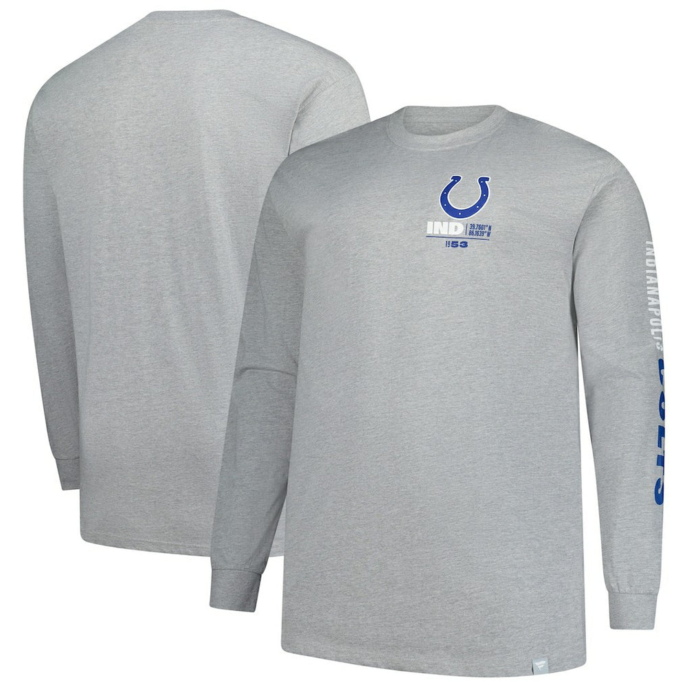 Indianapolis Colts Big & Tall Clock Management Legacy Long Sleeve T-Shirt | NFL Sale